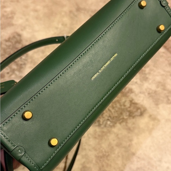 💚Coach Swing Zip Rare Hard to Find Leather Green Handbag - Picture 5 of 7